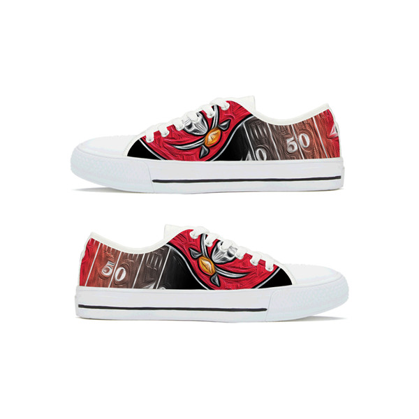 Men's Tampa Bay Buccaneers Low Top Canvas Sneakers 004 Men's Tampa Bay Buccaneers Low Top Canvas Sneakers 004